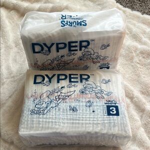 NEW Dyper smurfy Diapers- 2 brand new packs